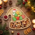 thumbnail image 4 of Santa Hat Shaped Wooden Serving Platter Board, Rustic Charcuterie Platter for Christmas Parties, Cheese Fruit Tray, Farmhouse Cutting Board for Holiday Table, 4 of 7