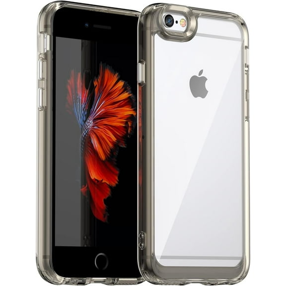 Case for iPhone 7 8 SE2020 SE2022 Case Slim Dropproof [Defend from Drop/Scratch/Slip/Fingerprint] Clear Acrylic Hard Back Soft TPU Bumper Hybrid Phone Cover for iPhone 7 8 SE2 SE3-Crystal Black