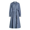 thumbnail image 3 of Free Assembly Women's Ruffle Neck Cotton Embroidered Midi Dress, Sizes XS-XXL, 3 of 5