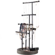 Becko US Jewelry Organizer Stand, 5-Tier Jewelry Holder for Necklaces Bracelets Earrings & Rings (Black)
