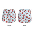 thumbnail image 3 of Balery Strawberry Pantalones cortos deportivos para mujer con forro y dos bolsillos, elásticos, para entrenamiento, gimnasio, yoga-Medium, 3 of 7