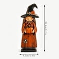 thumbnail image 3 of Halloween Witch Figurine, Vintage Wooden Witch Decor, Halloween Decorations Indoor, Rustic Farmhouse Mantel Decor for Bookshelf Tray Fall Retro Statues Gifts, 3 of 6