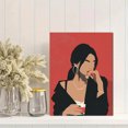 thumbnail image 2 of Qisvanset Toile Murale Moderne Minimaliste Portrait de Femme 15,75 X 11,81 Pouces, 2 of 8