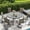 Black Table-Brown Chairs, variant on VOXBIN 5 Pieces Patio Dining Set Outdoor Furniture- 40.7" Round Table and 4 Swivel Chairs