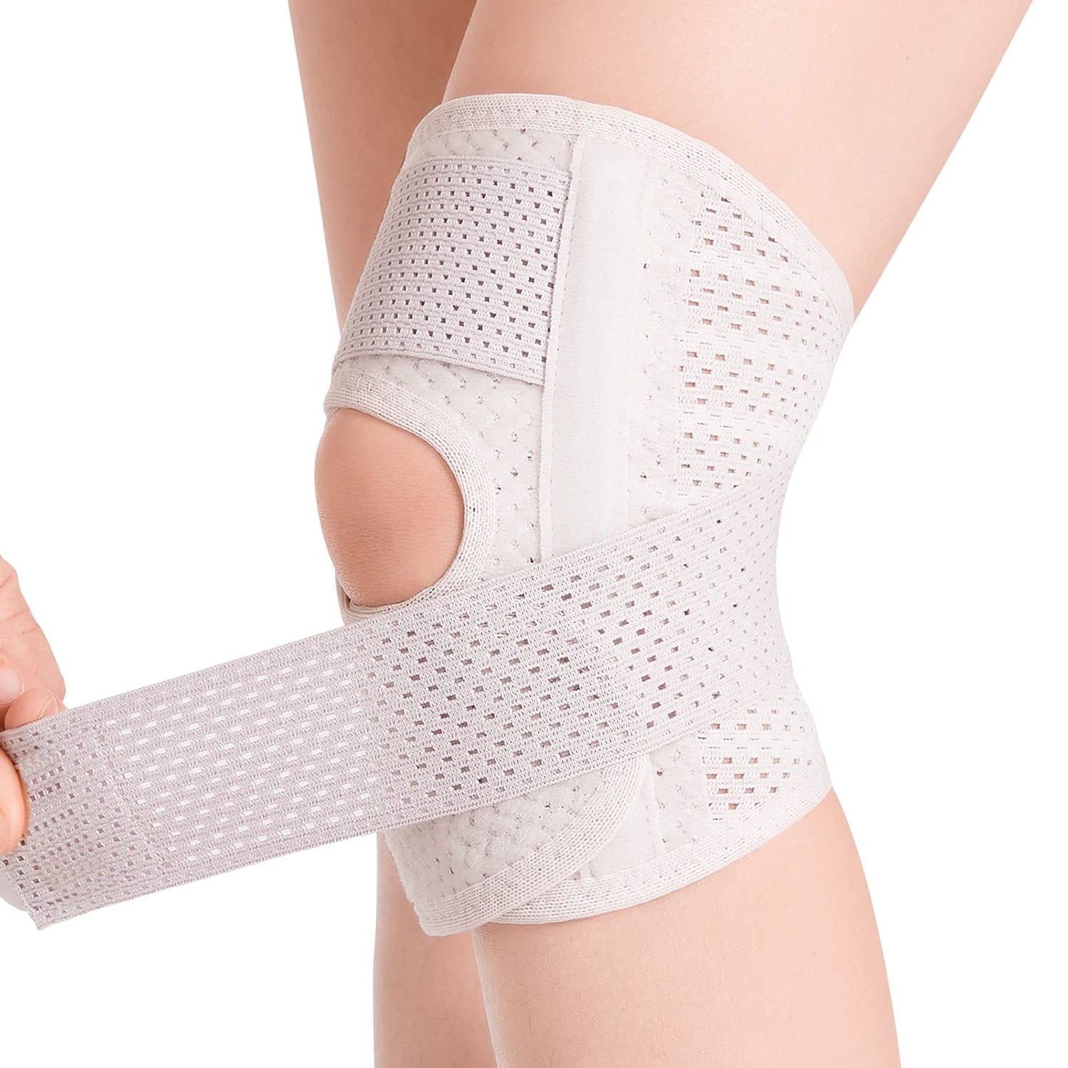 Easymart 2 Pack Knee Brace with Side Stabilizers – Adjustable Support for Meniscal Tear, Pain & Arthritis, Breathable Design (Men & Women)