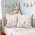 thumbnail image 4 of Embroidered Easter Egg Pillow Cover Spring Holiday Decor, Pastel Bunny Print Cushion Case with Hidden Zipper, Festive Accent for Sofa Bed Living Room Easter Brunch Table, 4 of 5