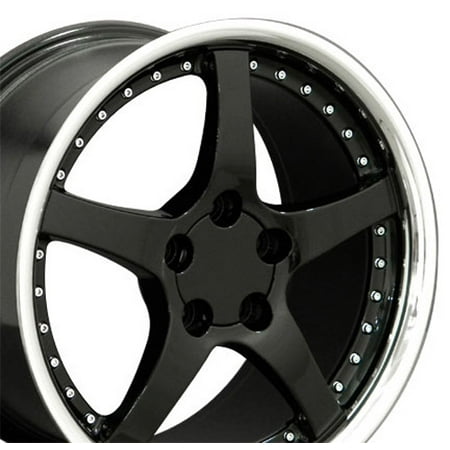 - 18 Inch Fits Chevy Camaro Corvette Pontiac Firebird C5 Deep Dish Style CV05 Gloss Black 18x9.5 Rim Hollander 5122