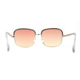 thumbnail image 4 of Understated Rectangle Chain Jewel Brow Trim Fashion Sunglasses Gold Orange Yellow, 4 of 4