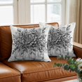 thumbnail image 3 of Grey Eucalyptus Leaves Flower Throw Pillow Cover Floral Bottle Stripes Vintage Cotton Linen Cushion Cover Throw Pillow Case with Invisible Zipper for Couch Sofa Bed Chair Car 24x24 Inch, 3 of 9