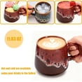 thumbnail image 3 of 12oz Reactive Glaze Ceramic Coffee Mug - Style Cup for Coffee, Tea & Cocoa - Rustic Farmhouse Design, Gift for Home & Office (Blue), 3 of 12