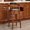 Black, variant on Cow Top Leather Wooden Bar Stools 29.5 Inch Seat Height 360 Degree Swivel Chair with Back for Kitchen Counter Dining Room Pub Use Black