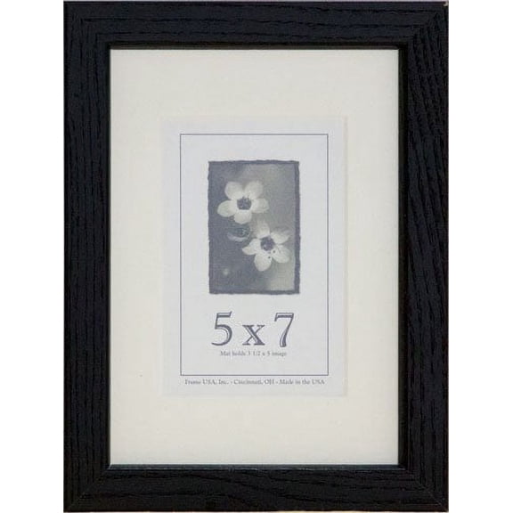 Frame USA 5" x 7" Wood Picture Frames, Black