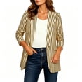 thumbnail image 7 of Busydd Striped Blazers for Women Long Sleeve Open Front Suit Jackets for Women Business Casual Lapel Suit Blazer with Pockets M, 7 of 7