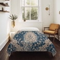 thumbnail image 4 of Navy Blue Boho Large Tapestry for Bedroom Wall Hanging Tapestry, Modern Geometric Abstract Ehtnic Ceiling Backdrop Tapestries Poster Blanket Wall Decor for Teens Room Living Room Dorm 86" x 104", 4 of 8