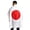 White, variant on Lightweight Breathable National Shoulder Flag Cape for Men Women Fan Wear