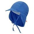 thumbnail image 2 of Unisex Baby Toddler UPF 50+ UV Sun Protection Flap Swim Hat Royal Blue, 2 of 3
