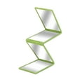 thumbnail image 4 of Mini espejo de escritorio de mano de 360 ​​grados, espejo plegable compacto portátil de cuatro verde, 4 of 9