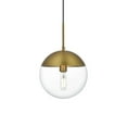 thumbnail image 3 of Living District Eclipse 10 Inch Pendant Clear Shade in Chrome, 3 of 9