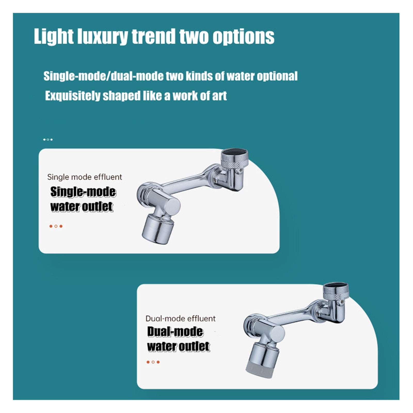 1080 Degree Swivel Robotic Arm Sink Faucet Aerator Universal Adapter Water Tap Extender Splash Proof Faucet Sprayer ,Water Saving