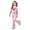 A02-Light Pink, variant on LRen Girls Outfits Size 8 Letter Print Short Sleeved T Shirt and Elastic Waist Pants Set Round Neck Children's Fashion Girls' Two Piece Summer Set Outdoor Casual Clothes