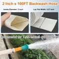 thumbnail image 4 of iMeshbean White Backwash Hose, Reinforced Pool Backwash Hose, Sump Pump Discharge Hose Pool Drain Hose for Patio Garden Lawn Irrigation Agriculture Swimming Pool, 4 Adjustable Hose Clamp (2" x 100FT), 4 of 7