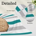 thumbnail image 4 of Bronze Grey Stripe Pillow Covers 20x30 Inch Queen Size, Modern Farmhouse Vertical Striped Decorative Pillowcase with Zipper, Microfiber Breathable Pillowcases for Sofa Bed Living Room, 4 of 9