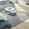 thumbnail image 2 of BELLEZE Modern Solid Colored Indoor Outdoor Area Rug, Accent Texture for Patio, Living Room or Kitchen, Luxury Bohemian Style Home Decor, 8' x 10' - Light Gray, 2 of 7