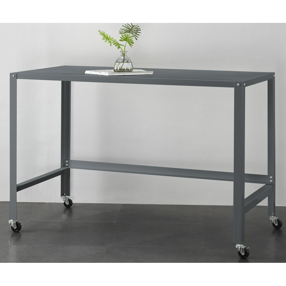 Mainstays Metal Console Rolling Desk, Multiple Colors