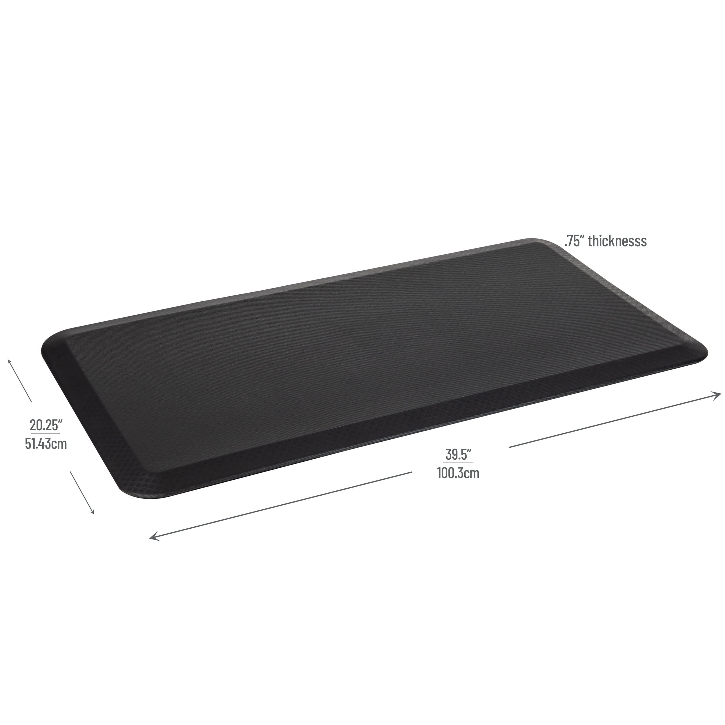 Floor Mat for Standing Desk Black - Mind Reader