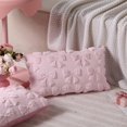 thumbnail image 4 of Fundas de almohada Mixweer Coquette de piel sintética rosa de 30 x 50 cm, juego de 2, 4 of 7