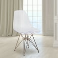 thumbnail image 2 of Flash Furniture 2 Pack Elon Series Ghost Chair with Gold Metal Base, 2 of 14