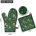 thumbnail image 6 of St. Patrick's Day Leprechauns Kitchen Oven Mitt and Pot Holder Set 2 Pcs, Heat Resistant Up To 392 °F, for Baking, Cooking and Grilling, 6 of 6
