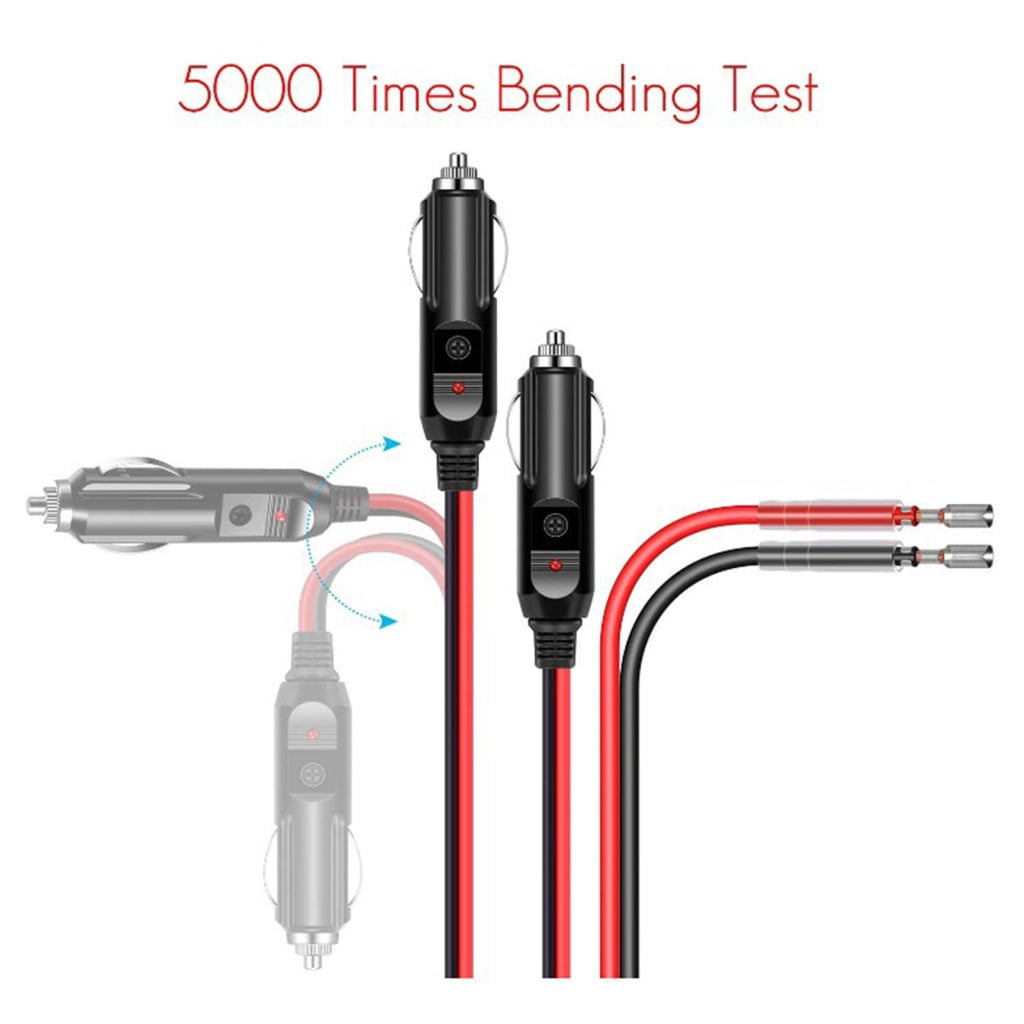 15 amp fuse cigarette lighter TRINGKY 2Pcs 12V Car Fused Replacement Cigarette Lighter Plug with 15cm  Leads 15A Fuse