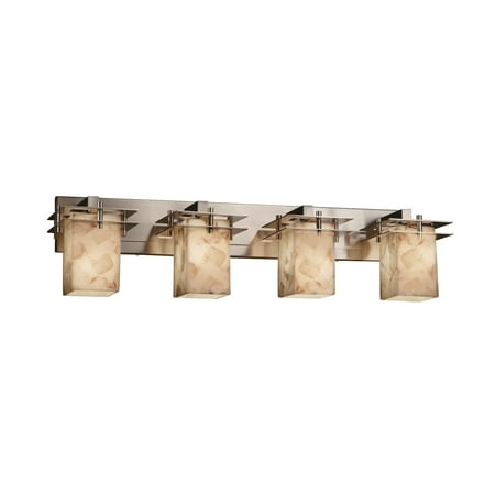 - Justice Design Group Alabaster Rocks Metropolis Bath Bar Square with Flat Rim