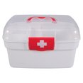 thumbnail image 1 of Shisuyan Durable PP Medical Organizer with Handle for Storage White Compact Portable 12.5x8.5x6.3 Inches, 1 of 8