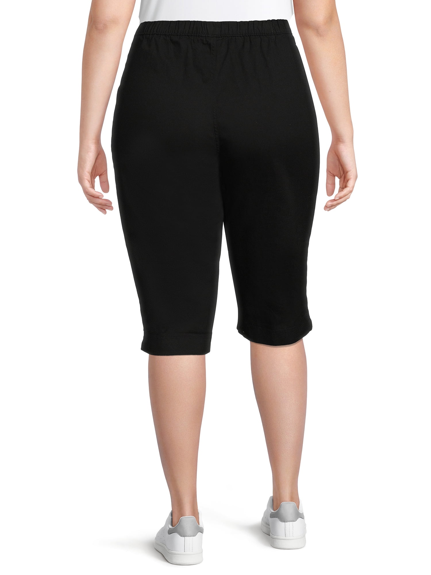  GymSmart Black Capri Pants for Women with Pockets Casual  Summer Pull On Capris Lightweight M : Clothing, Shoes & Jewelry
