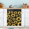 thumbnail image 2 of GZHJMY Vintage Sunflower Floral Black Large Dishwasher Magnet Magnetic Cover 20x26 in Refrigerator Sticker Washer Kitchen Home Decor, 2 of 5