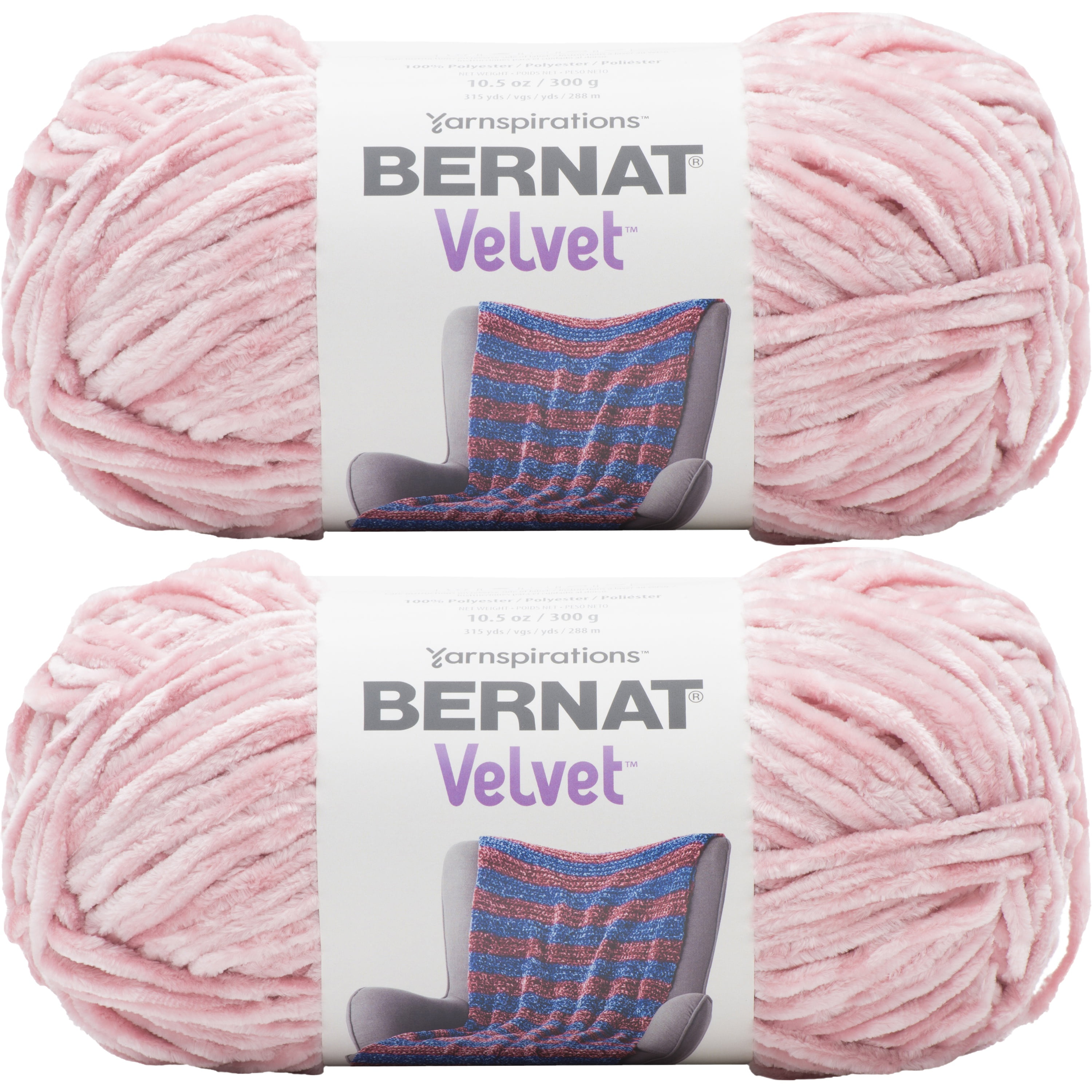 Bernat Velvet Yarn-Quiet Pink, Multipack Of 2