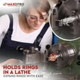 thumbnail image 7 of Expanding Ring Mandrel with Hex Allen Key – Large Premium Stainless Steel Expanding Lathe Mandrel – Heavy Duty Ring Shaper Tool for Ring Turning and Ring Making - Ring Sizes(11-14) - by MaxoPro, 7 of 7