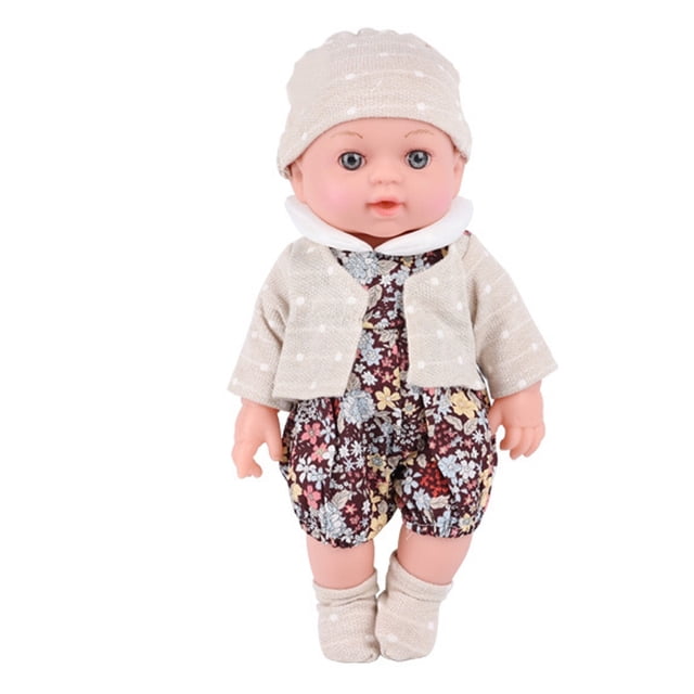 Muñeca Reborn de silicona, 30 cm, realista, con ropa, color marrón