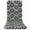 Black and White Geometry, variant on Outdoor Dining Chair Cushions ,&nbsp;High Back Patio Seat Cushion Set with Ties, Non- Bottom for Garden Lawn Patio Furniture, 42.52 x 17.72 Inch
