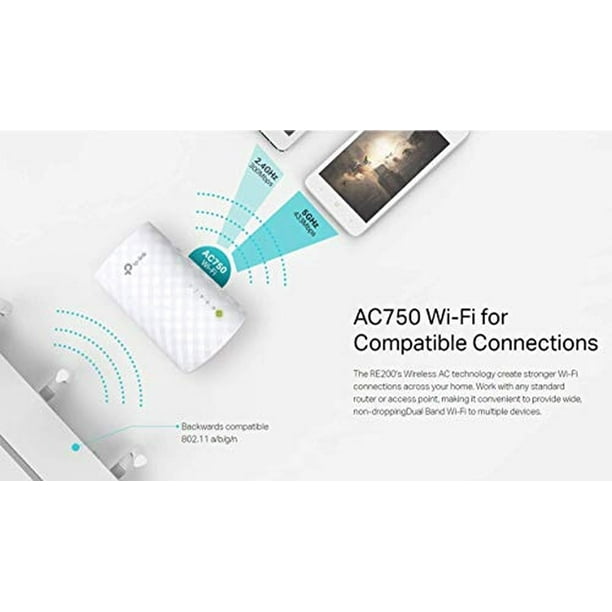 Extensor de Rango TP-LINK RE200 AC750 Dual Band 802.11ac | Bodega Aurrera en línea