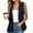 Navy, variant on Women's Soft Lightweight Sleeveless Blazer Vest, Single Button Lapel Collar with Pockets Breathable Casual Jacket for Summer White