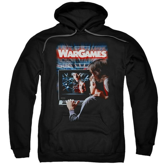 Trevco Sportswear MGM320-AFTH-6 Wargames Poster Adult Pullover Hoodie, Black - 3X
