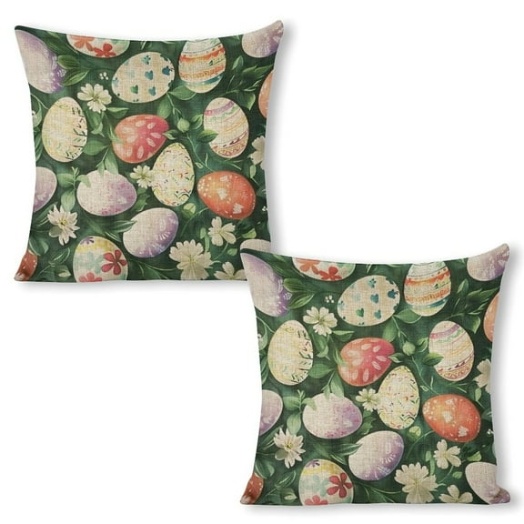 flowers leaveslinen throw pillowcase decoration pillowcase gifting preferred 24x24 inch cushion cover 2 sets sofa pillowcase sofa bedroom living room car