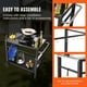 thumbnail image 5 of VEVOR Carrito de comedor para parrilla al aire libre con doble estante, mesa de preparación de alimentos móvil para barbacoa, mesa de hierro multifuncional, carros modulares portátiles para horno, 5 of 8