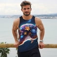 thumbnail image 6 of Pofeuu Colorful Star River Squirrel Print Men's Workout Tank Tops Sleeveless Muscle Gym Shirt Quick Dry-3X-Large, 6 of 7