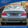 thumbnail image 3 of Unique Bargains Rear Car Bumper Tow Hook Cover Tow Cover Cap Black Fit for BMW 525i 530i 2004-2007 No.51127119151, 3 of 6