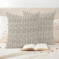 thumbnail image 3 of Beige Black Striped Outdoor Waterproof Pillow Covers, Abstract Modern Art Irregular Stripe Decorative Square Throw Pillowcase Sofa Cushion Sham for Patio/Couch/Chair, 20"x20" 2 Pack, 3 of 8