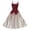 Red, variant on Women's Halloween Print Off Shoulder Sleeveless Vintage Punk A Line Midi Dress with Spaghetti Strap Gothic Party Dress Gray S